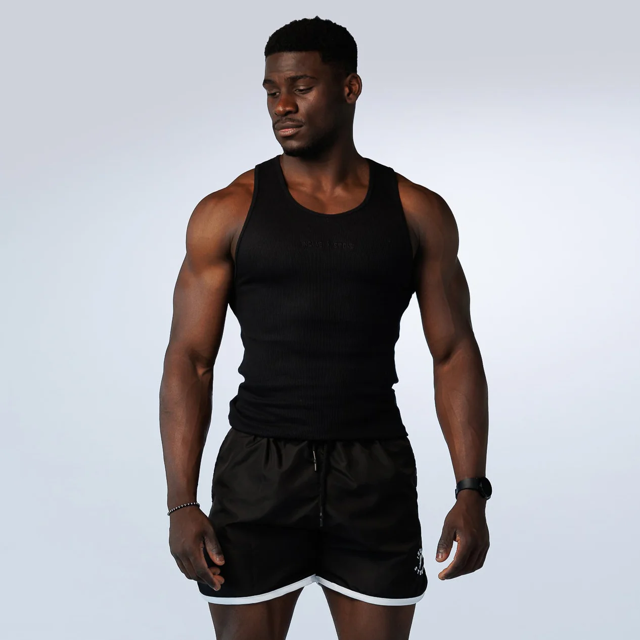 Gym Tank Rib Black