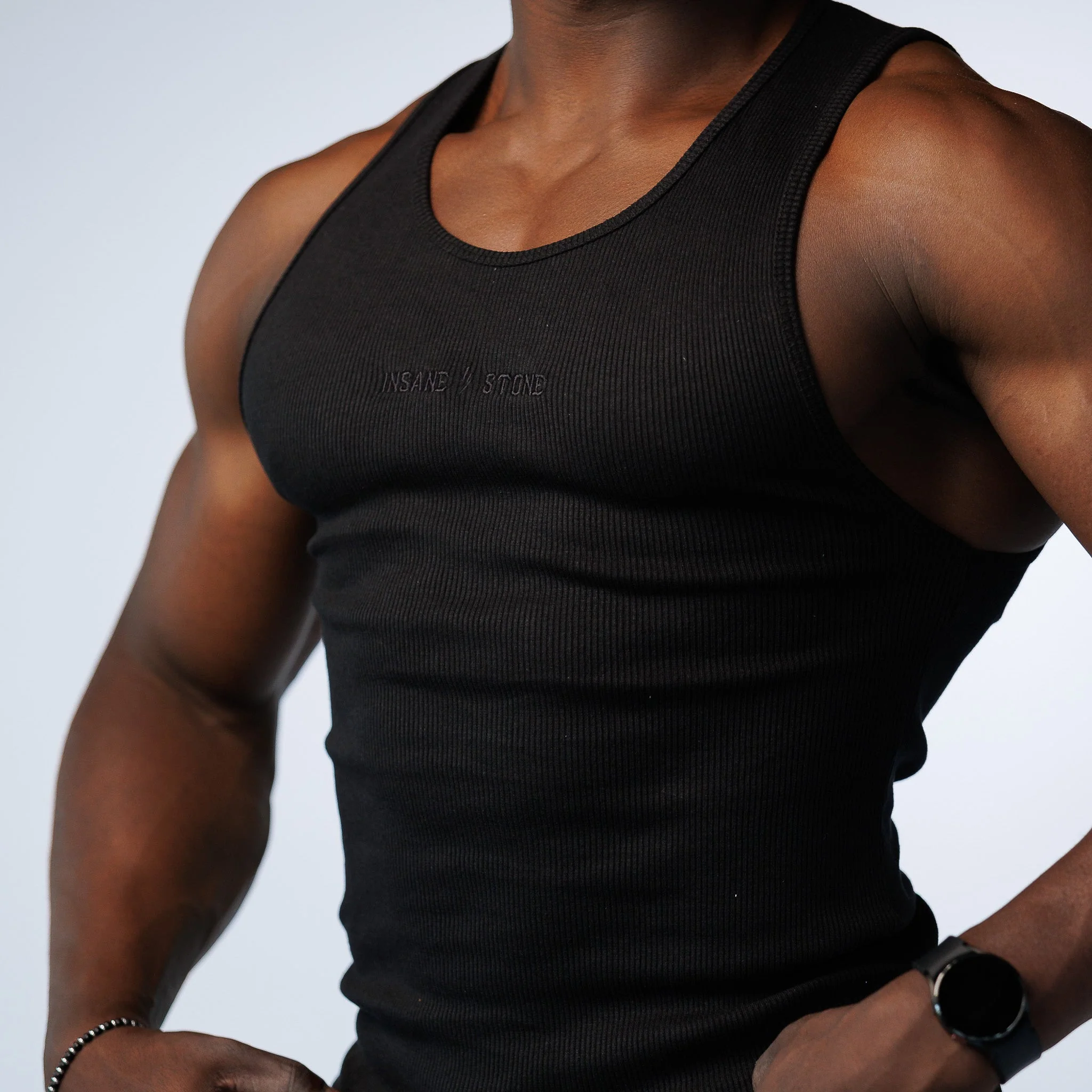 Gym Tank Rib Black - Image 2
