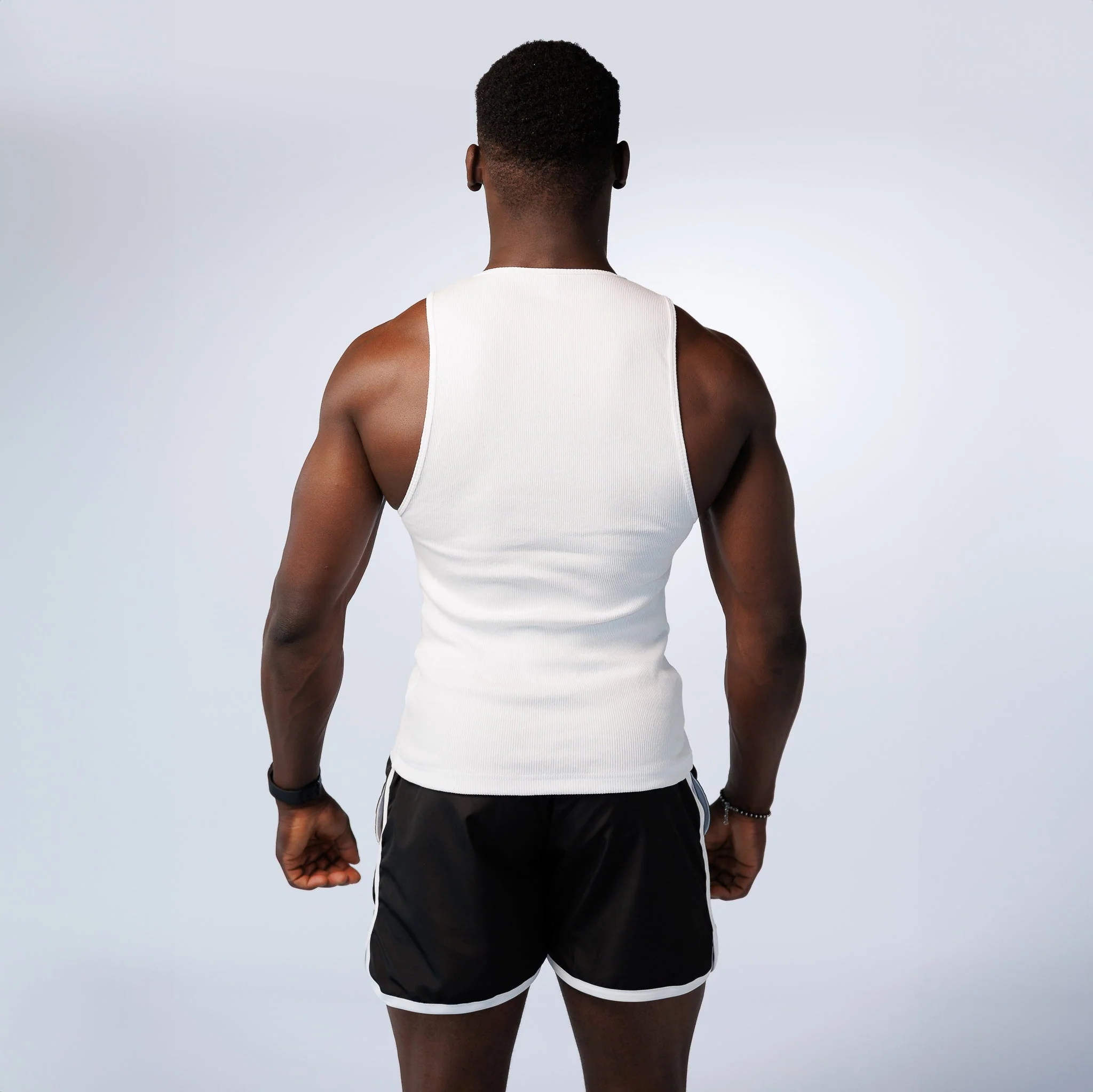 Gym Tank Rib White - Image 3