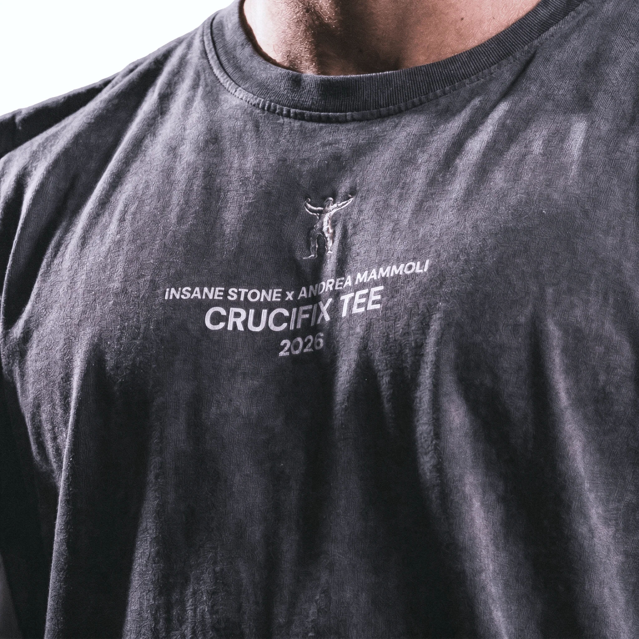 Crucifix Tee - Stone Grey - Image 4