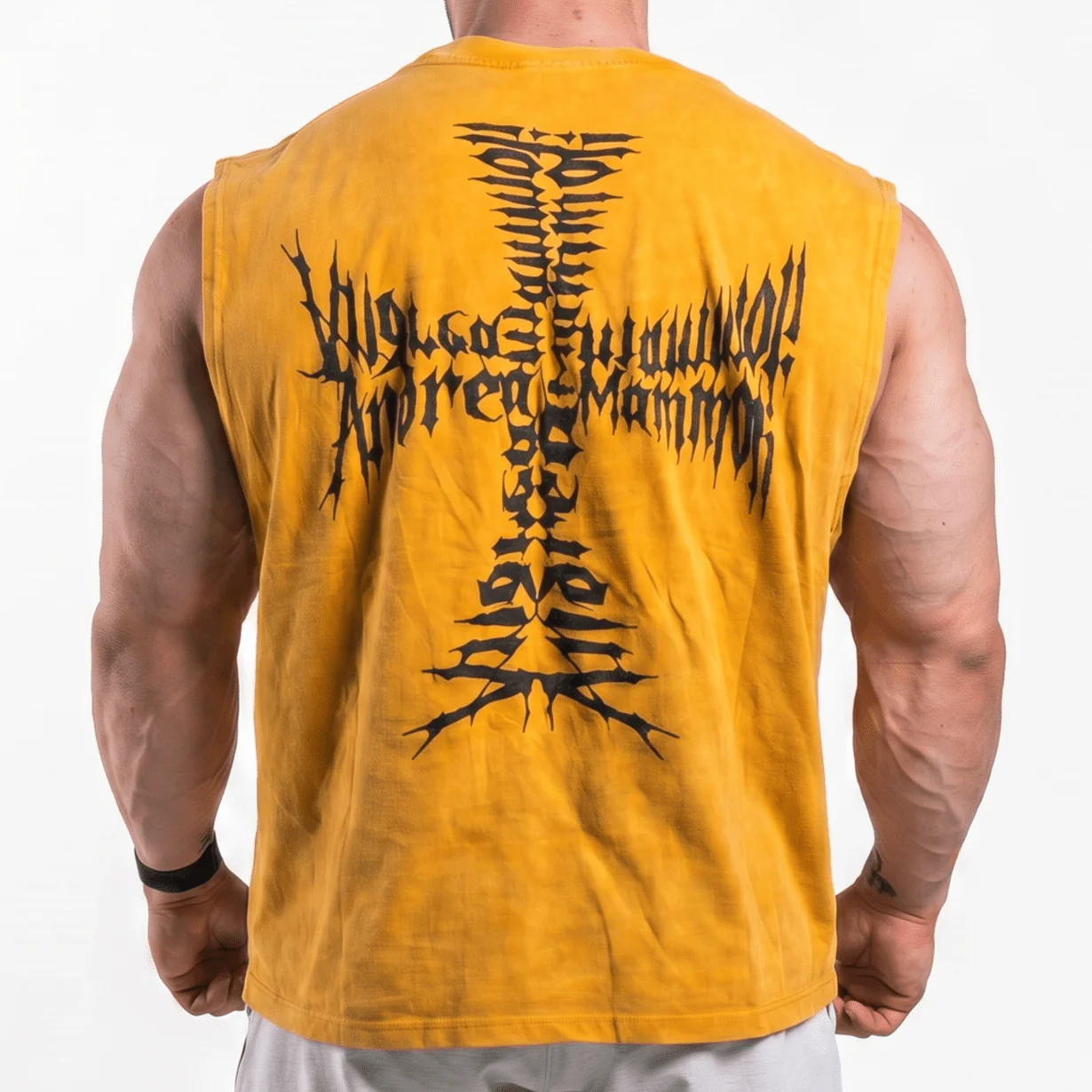 Crucifix Tee - Stone Ochre - Image 3