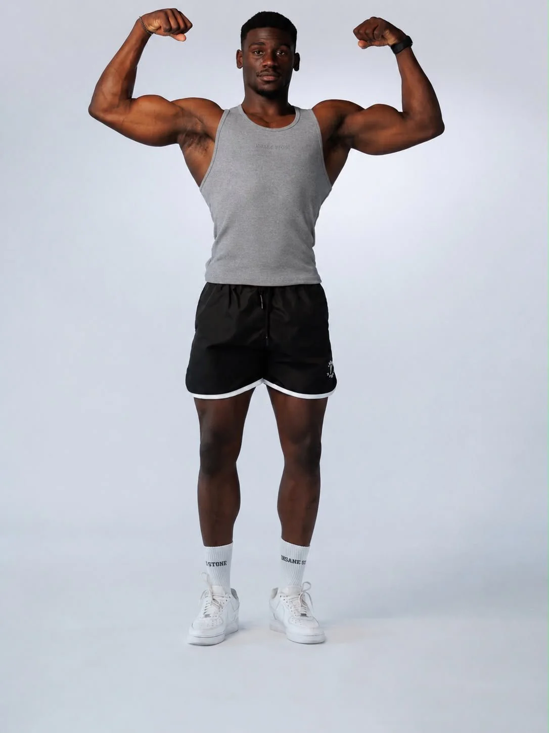 Gym Tank Rib Grey - Image 5