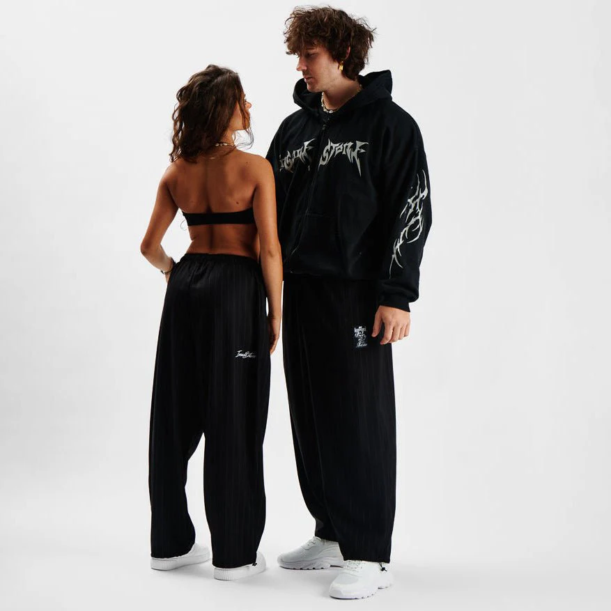 Pants MAMMAMIA - Pinstripe Black
