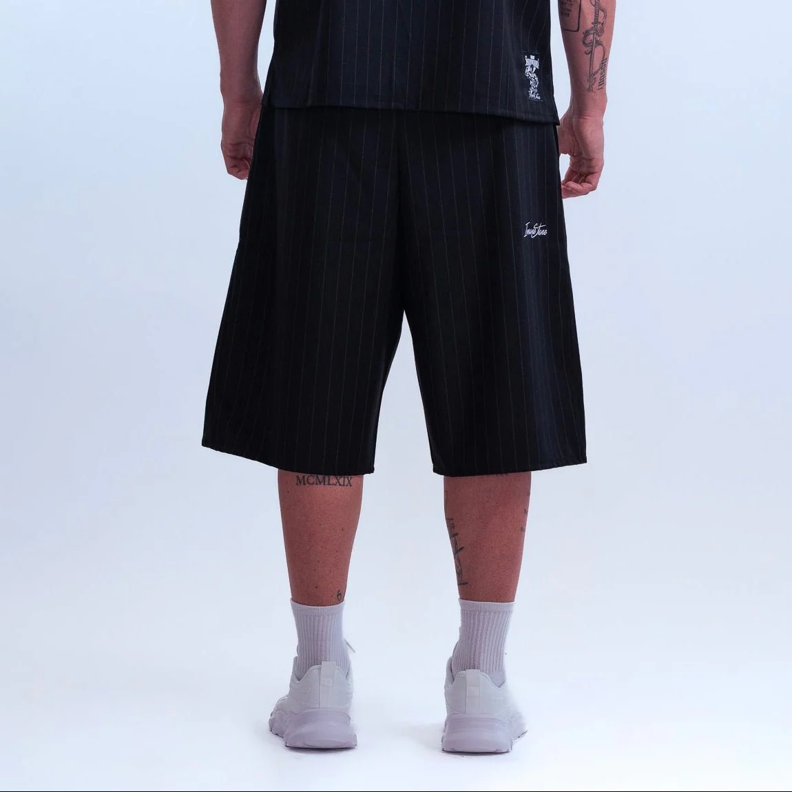 Shorts MAMMAMIA - Pinstripe Black - Image 3