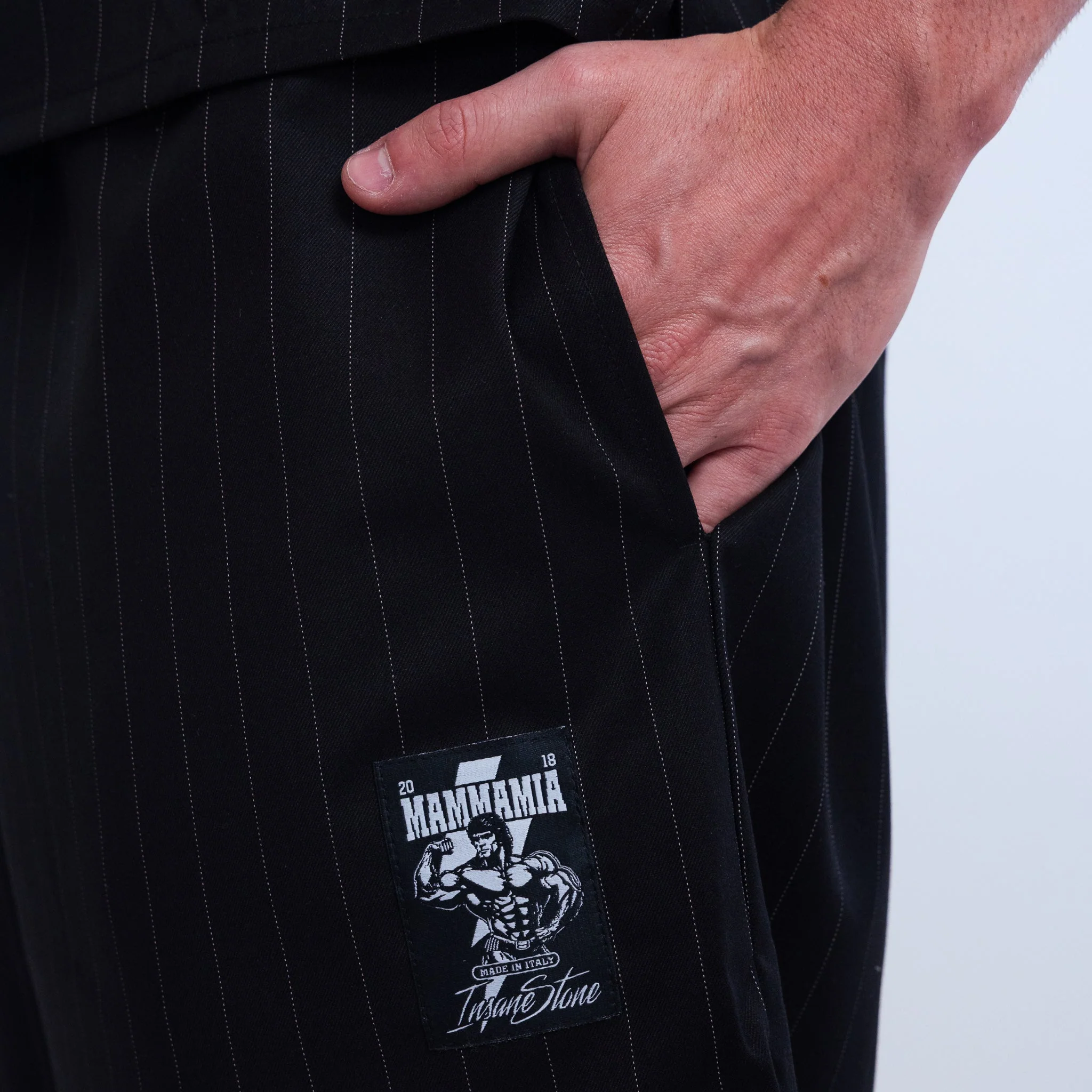 Shorts MAMMAMIA - Pinstripe Black - Image 5