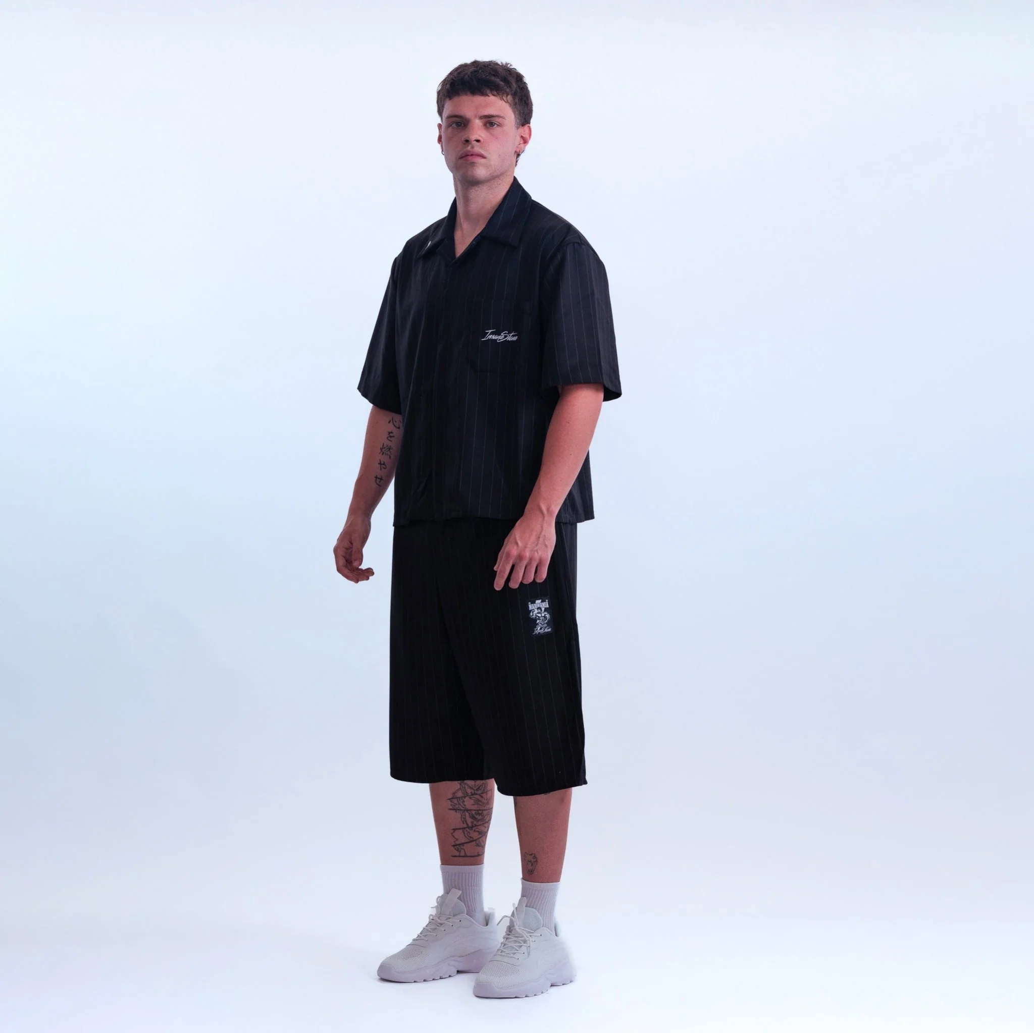 Shorts MAMMAMIA - Pinstripe Black - Image 8