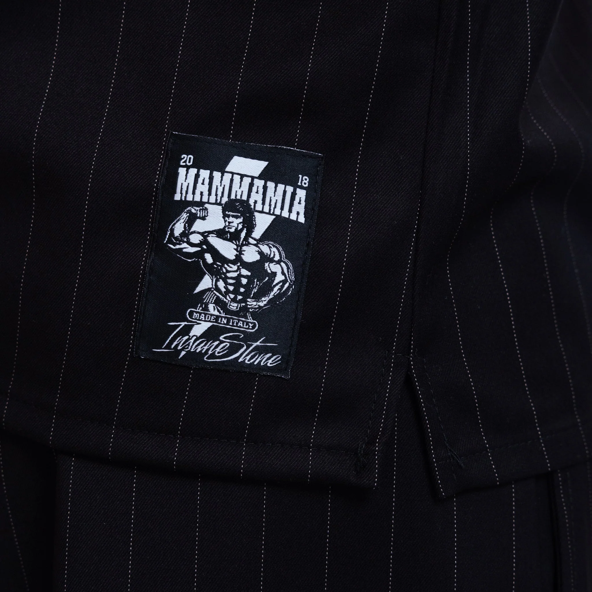 Shirt MAMMAMIA - Pinstripe Black - Image 6