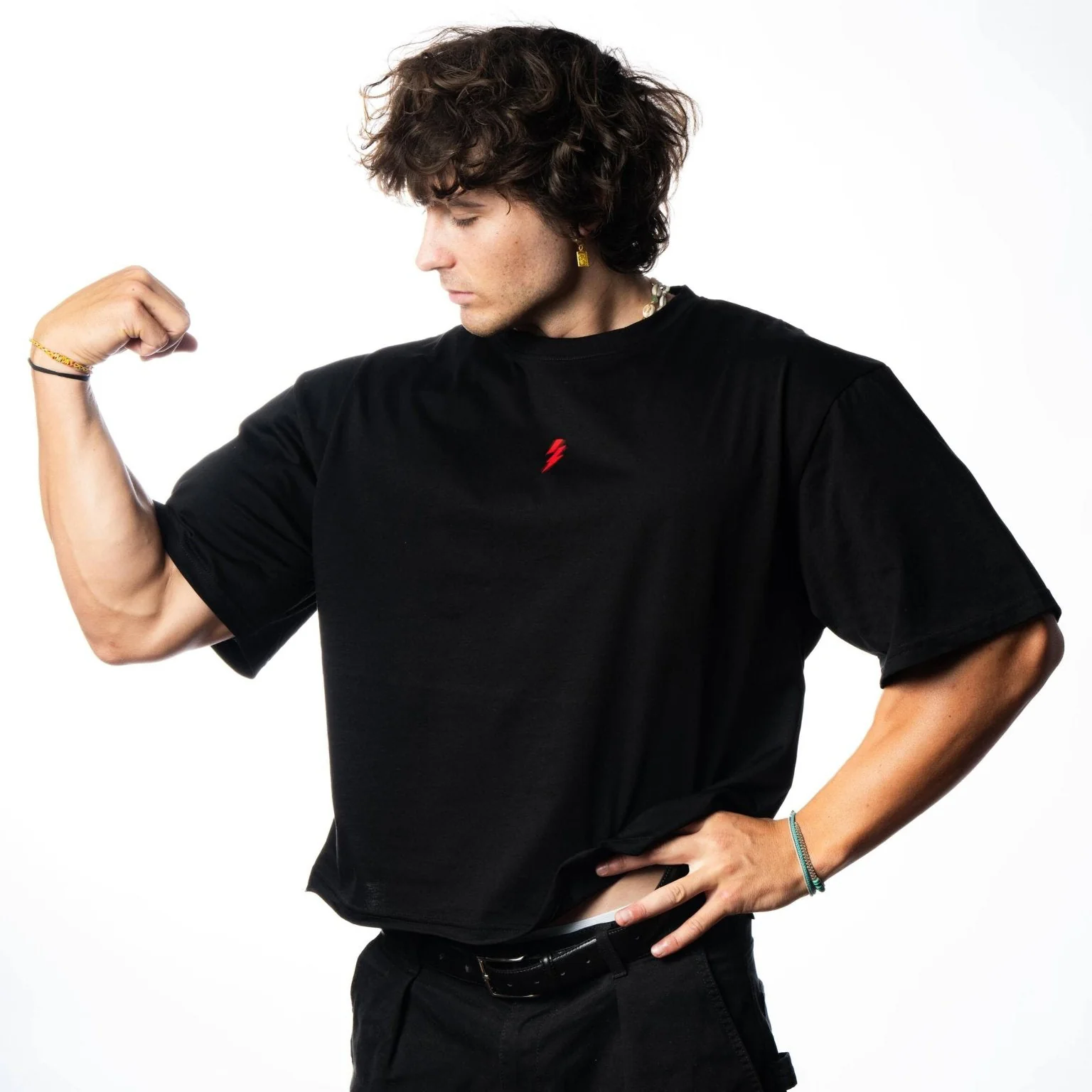 T-shirt Villain Oversize|Crop Black - Image 3