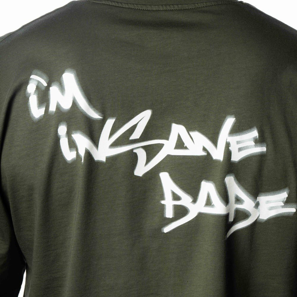 T-shirt Villain Oversize|Crop Military Green - Image 5