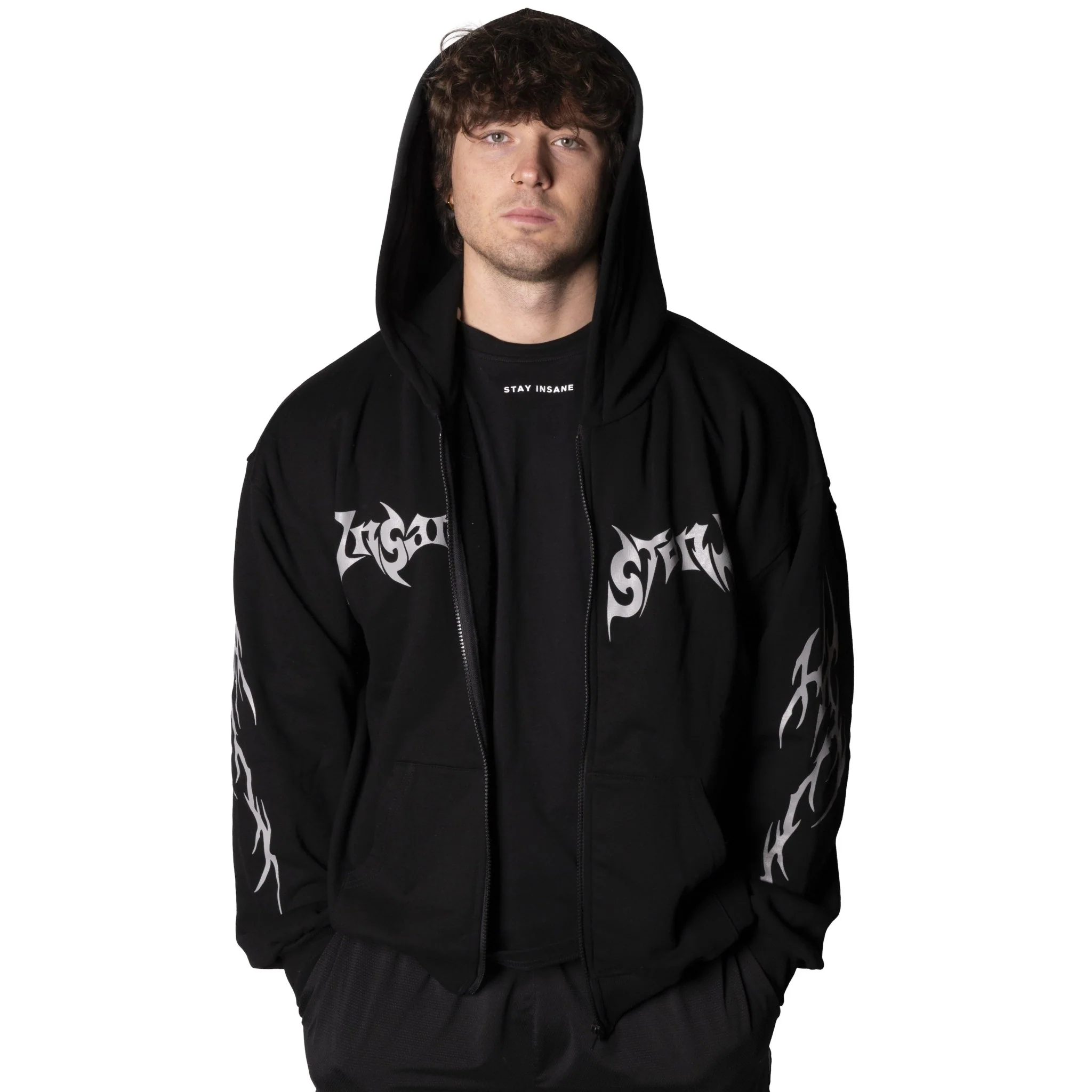 Tribal Strength Zip Hoodie Black - Image 10