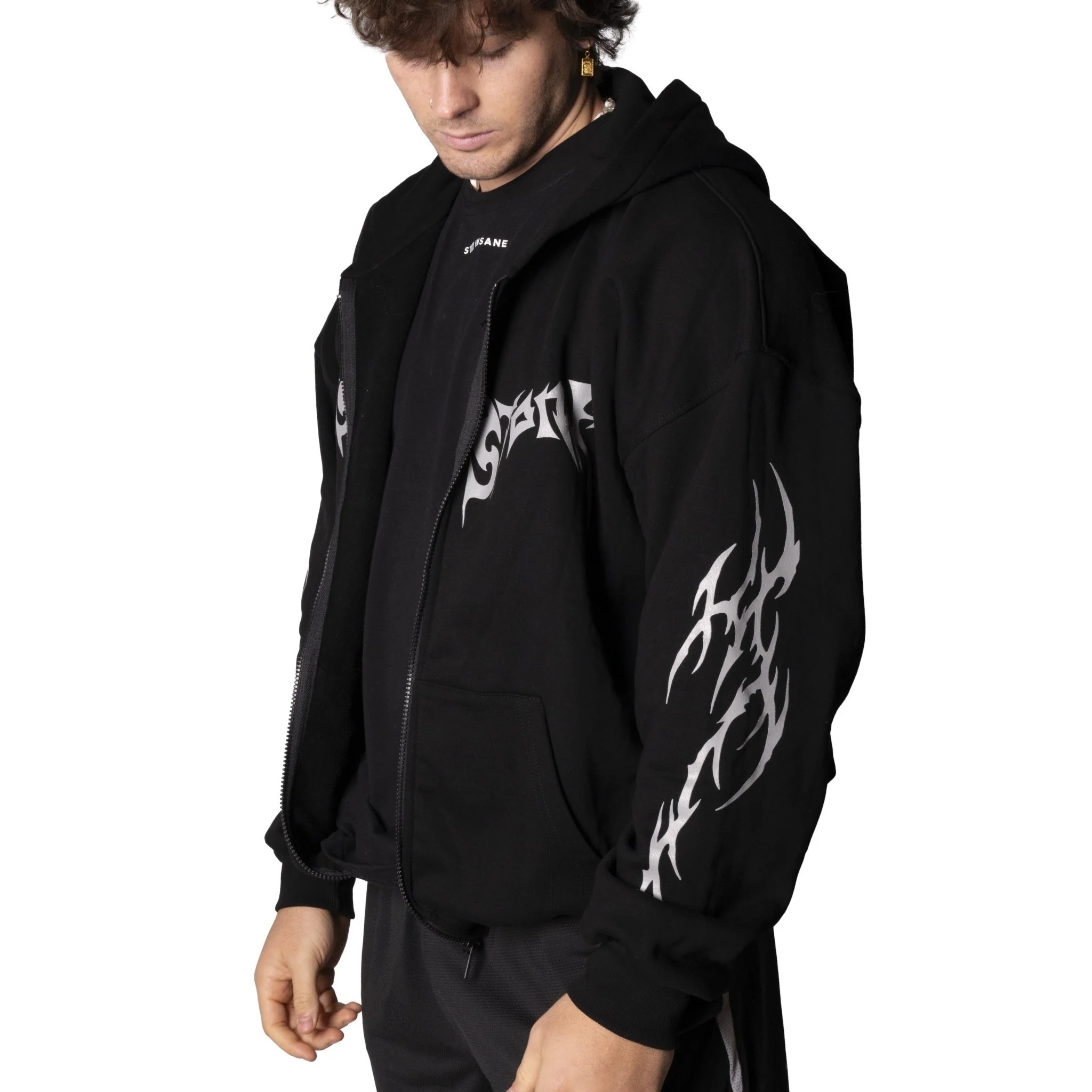 Tribal Strength Zip Hoodie Black - Image 3